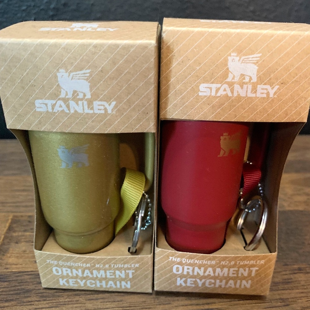 Stanley Gold and Red Ornament Keychain Set
